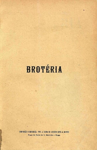 Brotéria. Série Botânica [...] Volume XV
