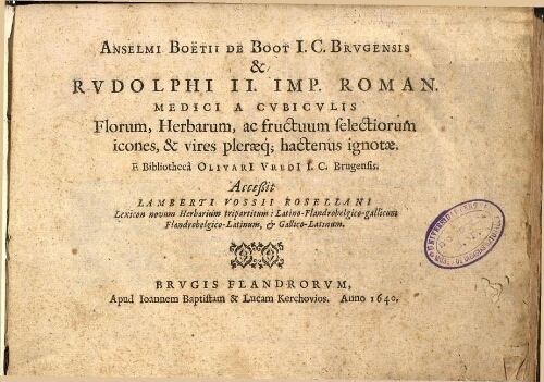 Florum, herbarum, ac fructuum selectiorum icones