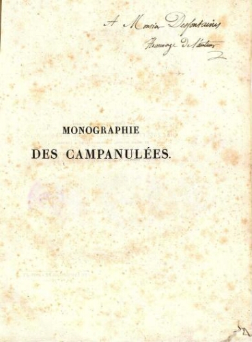 Monographie des Campanulées