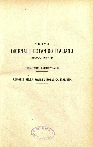 Nuovo Giornale botanico italiano. Nuova serie. V. 25