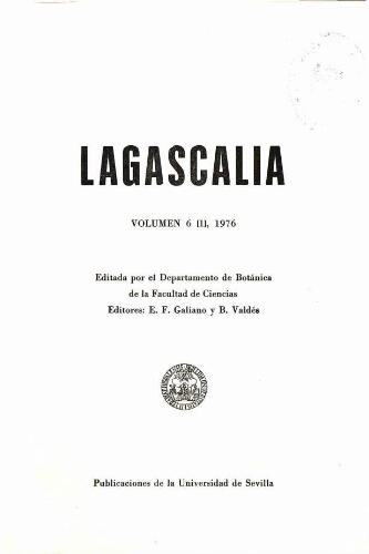 Lagascalia. Volumen 6