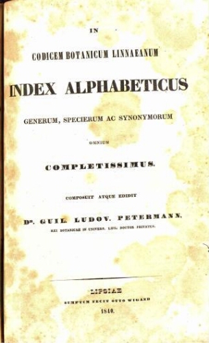 In Codicem botanicum linnaeanum index alphabeticus