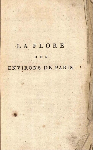 La Flore des environs de Paris [...] Nouvelle édition