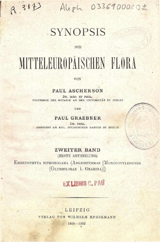 Synopsis der mitteleuropäischen Flora [...] [Band 2, Abth. 1]
