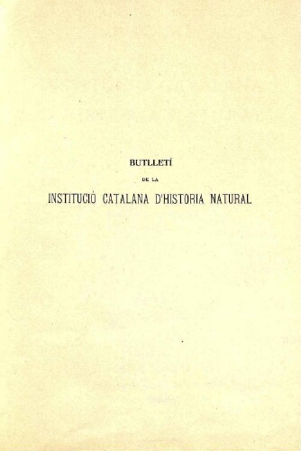 Butlletí de la Institució Catalana d'Història Natural [...] Vol. XII