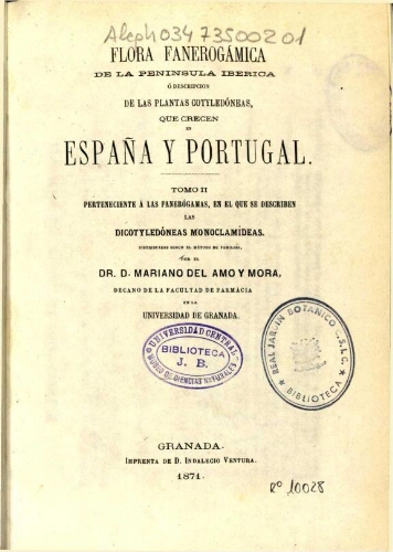 Flora fanerogámica de la Península Ibérica [...] Tomo II