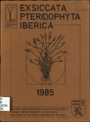Exsiccata pteridophyta iberica. 1985 [Vol. 1]