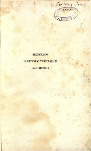 Enumeratio plantarum vascularium in insula Inarime
