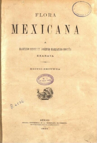Flora Mexicana [...] Editio secunda