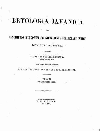 Bryologia javanica [...] Vol. II