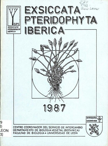 Exsiccata pteridophyta iberica. 1987 [Vol. 3]