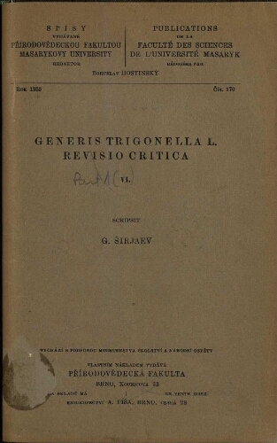 Generis Trigonella L. revisio critica. VI
