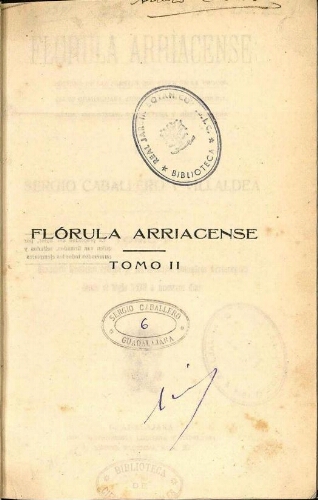 Florula arriacense [...] Tomo II