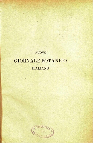 Nuovo Giornale botanico italiano. V. 21