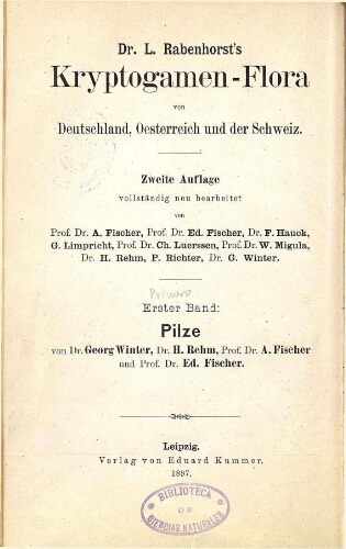 Rabenhorst's Kryptogamen-Flora [...] Zweite Auflage [...] [Band 1, Abth. 5]