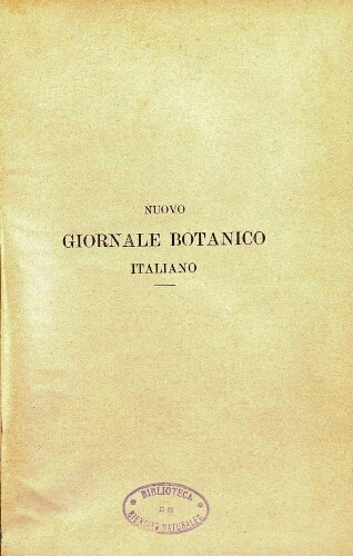 Nuovo Giornale botanico italiano. V. 19