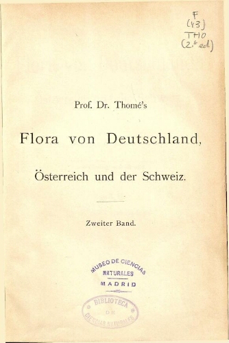Flora von Deutschland Österreich und der Schweiz. Zweite, vermehrte und verbesserte Auflage. Band II