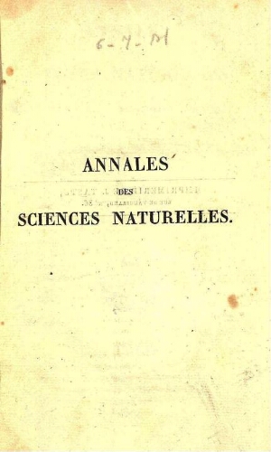 Annales des sciences naturelles [...] Tome cinquième