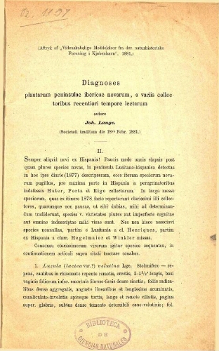 Diagnoses plantarum peninsulae Ibericae novarum [...] II