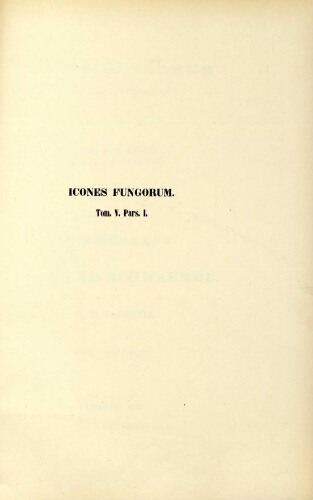 Icones fungorum hucusque cognitorum [...] Tomus V