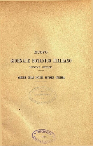 Bullettino della Societá botanica italiana. Anno 1895
