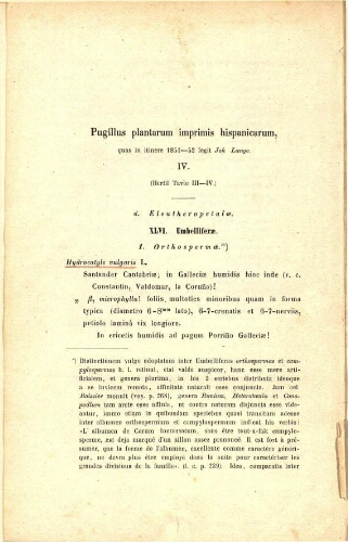 Pugillus plantarum imprimis hispanicarum, [...] IV