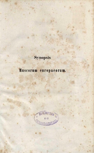 Synopsis muscorum Europaeorum